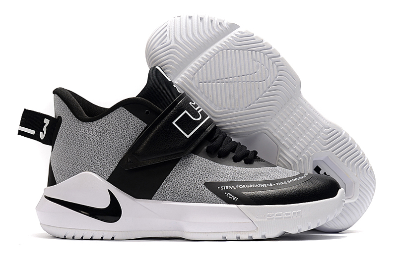 Nike Lebron Ambassador 12 Black Grey White Shoes